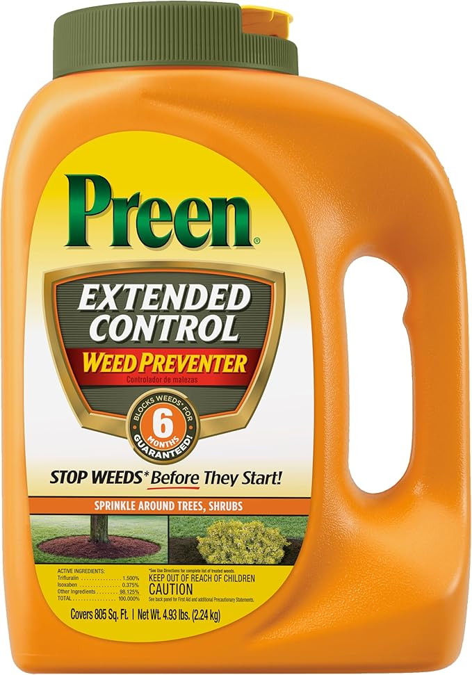 Preen Extended Control Weed Preventer - 4.93 lb. Bottle - Covers 805 sq. ft. | Amazon (US)