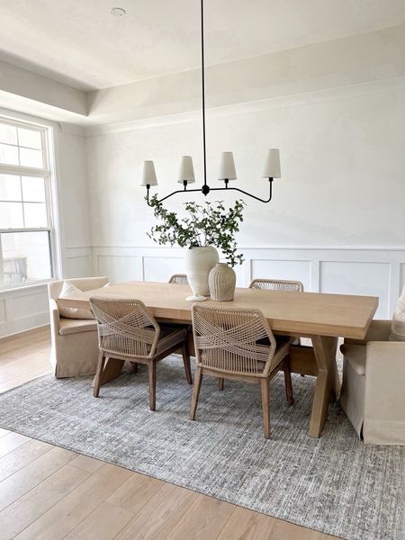 Dining room, area rug, dining chairs, neutral home, dining table, rope chair, loom chair



#LTKfindsunder50 #LTKhome #LTKSeasonal