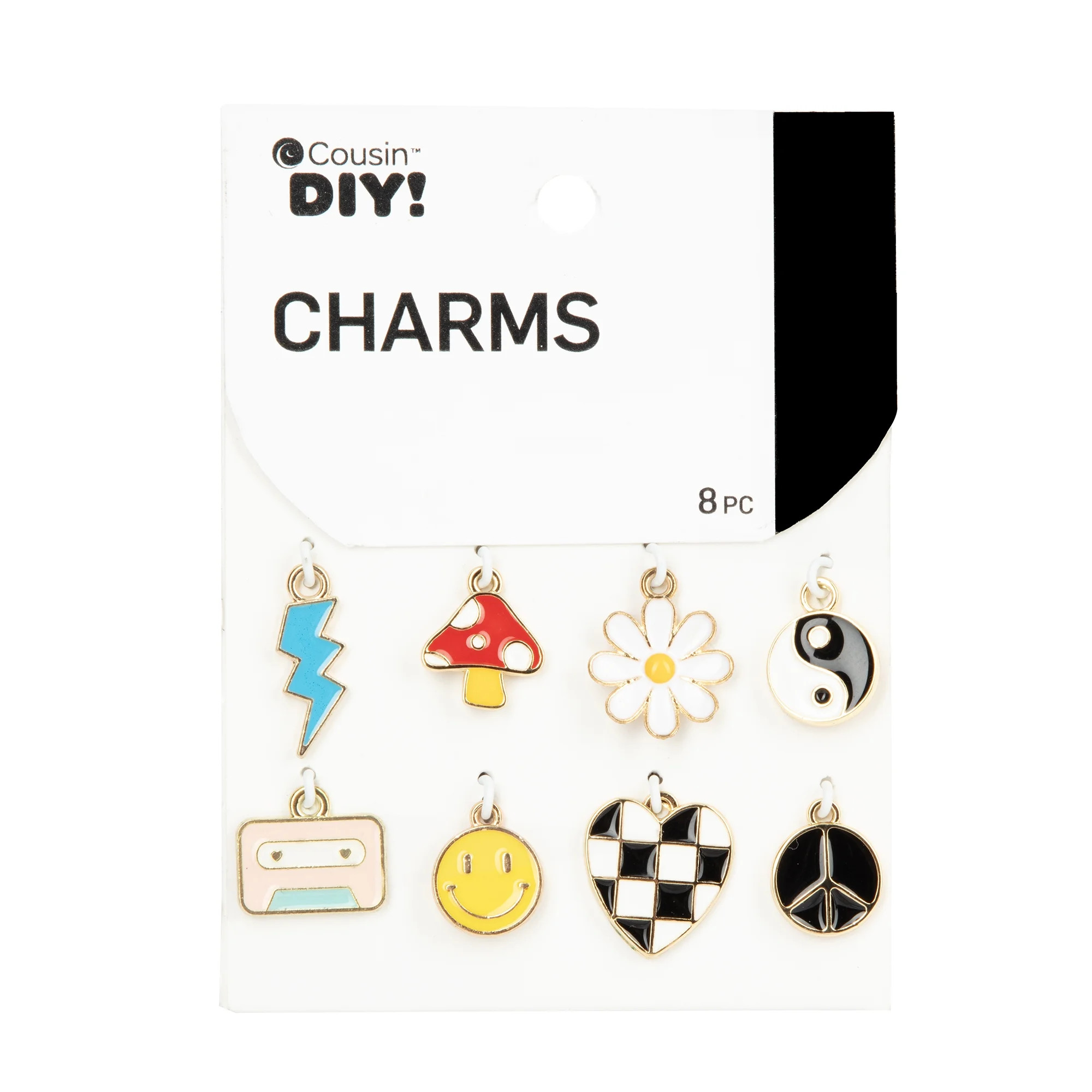 Cousin DIY 8 Pc. Enameled Gold Metal Y2K Charms, Multi-Color, Model 69995797 | Walmart (US)