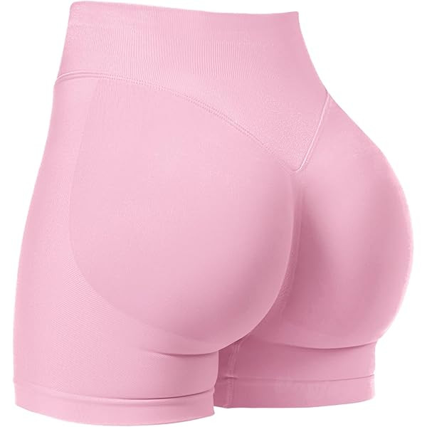 YEOREO Women Seamless Scrunch Workout Shorts High Waisted Intensify Running Gym Yoga Workout | Amazon (US)