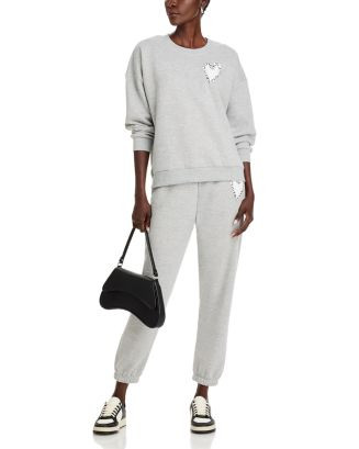 AQUA AQUA Crewneck Heart Patch Sweatshirt & Sweatpants - Exclusive  | Bloomingdale's Women | Bloomingdale's (US)