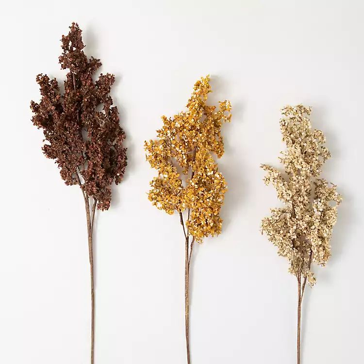 New! Dried and Seeded Fall Floral Stems, Set of 3 | Kirkland's Home