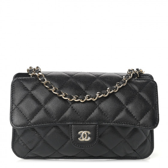 CHANEL Caviar Fabric Graffiti Foldable Tote Bag With Chain Black Multicolor | Fashionphile