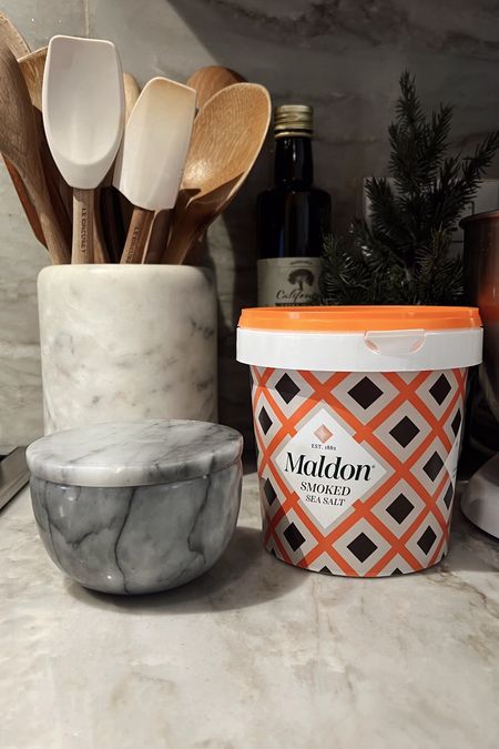 Perfect gift for the cook of the house! I loveeeee Maldon salt in the house and it just adds a Smokey flavor to anything. This salt keeper is one of my must haves in the kitchen and really keeps our salt nice and dry!!#LTKgiftguide #LTKholiday #LTKfindsunder50 #LTKhome

#LTKhome #LTKfindsunder50 #LTKGiftGuide