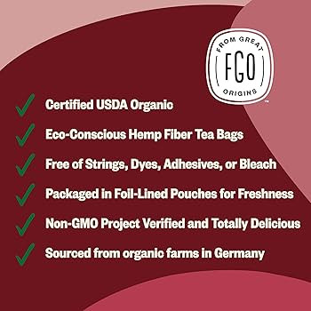 FGO Organic Red Raspberry Leaf Tea, Eco-Conscious Tea Bags, 100 Count, Packaging May Vary (Pack o... | Amazon (US)