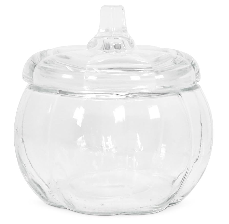 Gift Boutique 36 oz Glass Pumpkin Jar with Cover Clear Candy Cookie & Snack Decorative Storage Co... | Amazon (US)