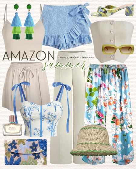 Comment SHOP below to receive a DM with the link to shop this post on my LTK ⬇ https://liketk.it/4J0Z0

Shop these Amazon summer outfit and resortwear finds! Vacation Outfit, Summer dress, matching set, beaded clutch, straw hat, sun hat, skort, corset top, and more!  #ltktravel #ltkseasonal #ltkfindsunder50