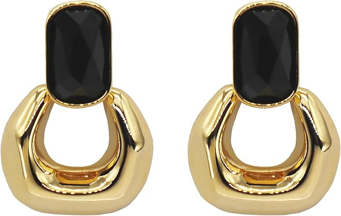 Dangle Drop Earrings for Women Cute Gold Geometric Statement Jewelry | Amazon (US)