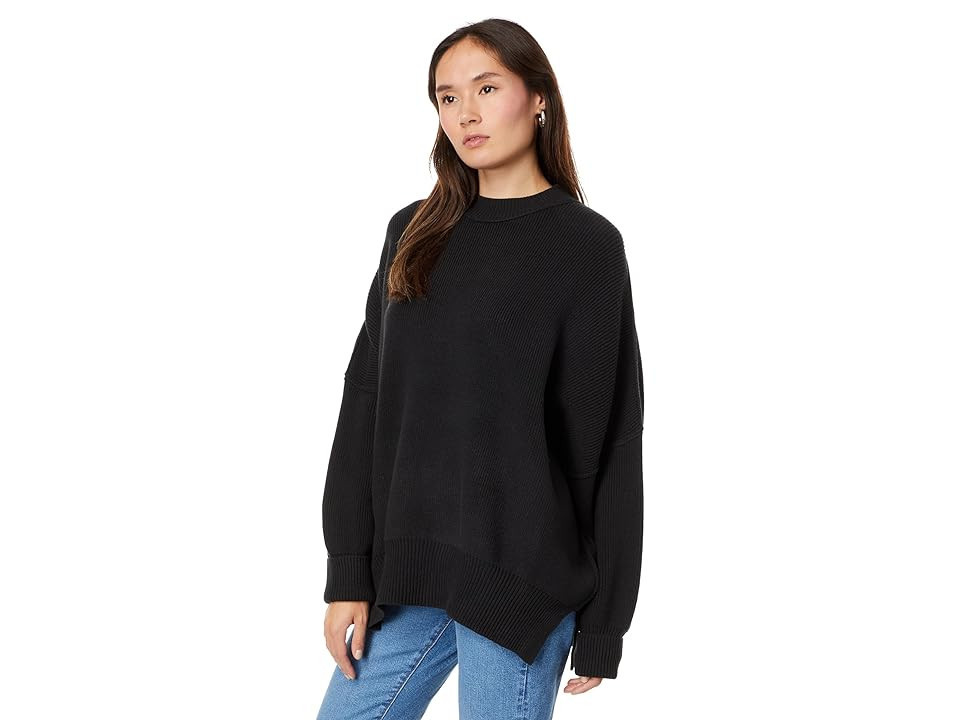 Free People Easy Street Tunic Women's Sweatshirt Black : XS (Women's 0-2), Acrylic/Cotton/Nylon | Zappos