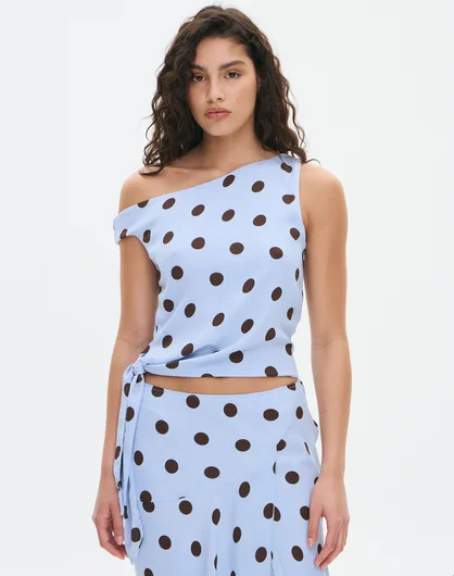 Print Off Shoulder Tie Detail Top | Glassons (Australia)