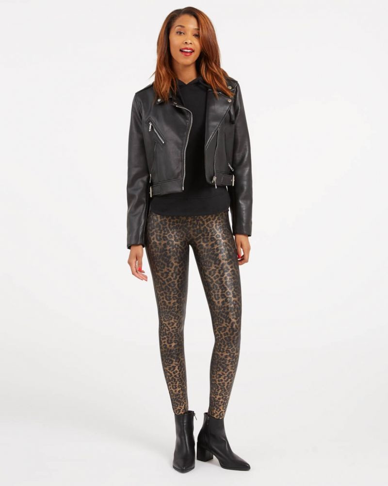 Faux Leather Leopard Leggings | Spanx