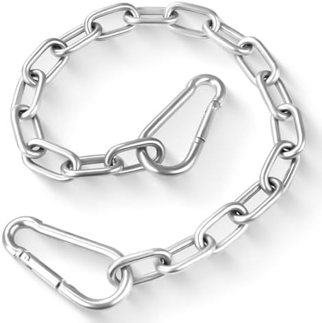 Heavy Duty Stainless Steel Chains, 550LB Punching Bag Chain with Carabiners, Heavy Bag Chain for ... | Amazon (US)