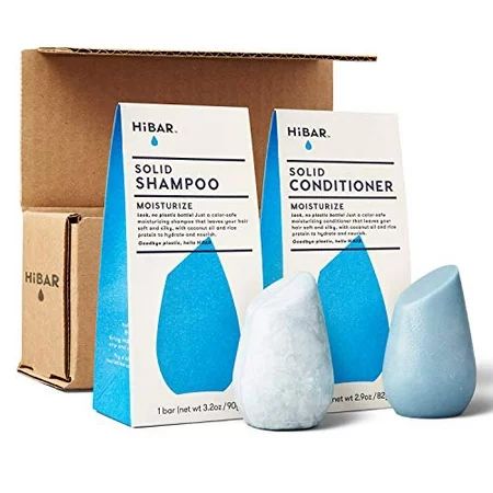 HiBAR shampoo conditioner with guaranteed zero plastic packaging shipping. MOISTURIZE or damaged hai | Walmart (US)