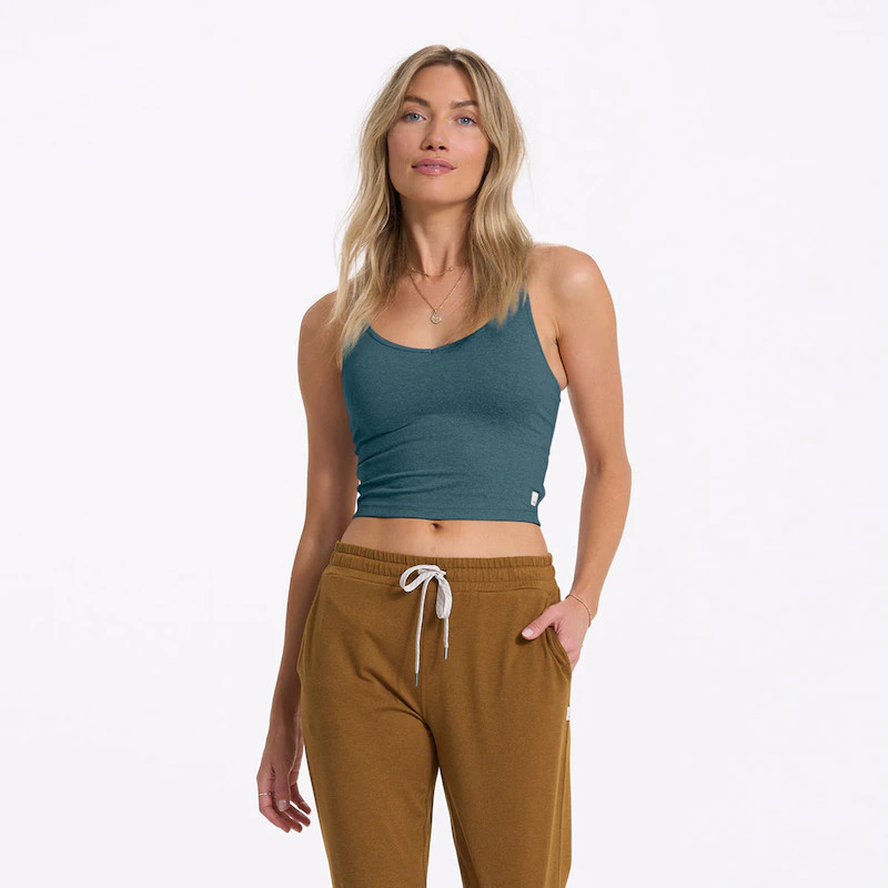 Halo Performance Crop | Shade Heather | Vuori Clothing (US & Canada)