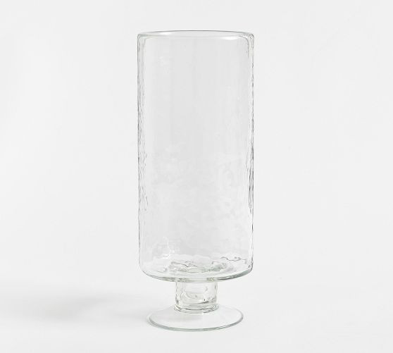 Hammered Pedestal Hurricane Candle Holder | Pottery Barn (US)