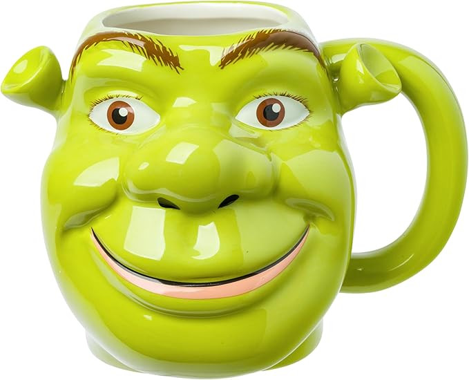 Silver Buffalo Shrek 3D Sculpted Ceramic Mug, 20 Ounces | Amazon (US)