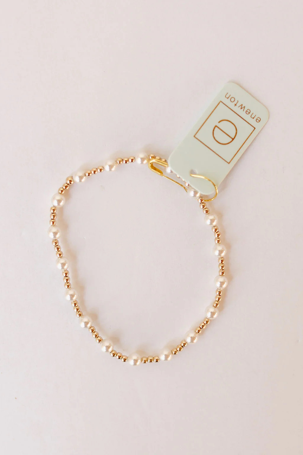 classic sincerity pattern 4mm bead bracelet - pearl | mode