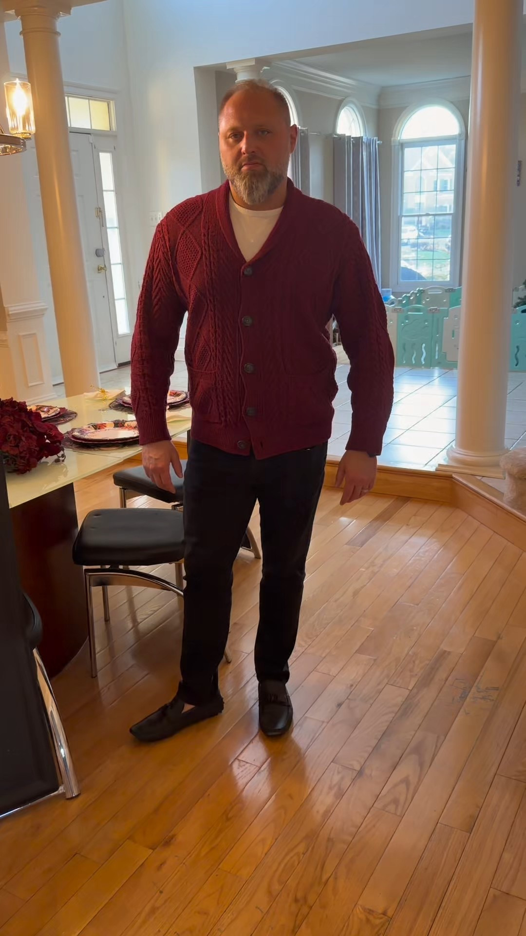 ✨ Cozy Husband Fit Check ✨

I cannot get over how good this JMIERR shawl-collar cardigan looks on him 🫶
The cable-knit texture + deep wine color = holiday perfection. It’s thick, soft, and has that relaxed-but-put-together vibe I love on men.

Paired it with a simple white tee, black jeans, and loafers — effortless, clean, and so flattering. This is the kind of cardigan that works for Thanksgiving dinner, date night at home, or casual weekends but still looks elevated.

Sizing: True to size
Color: Wine red
Fit: Structured but comfy, not bulky
Why we love it: Warm, stylish, and makes any guy look instantly more polished.

I’ll link it below in my LTK! 💫


#LTKGiftGuide #LTKMens #LTKSaleAlert
