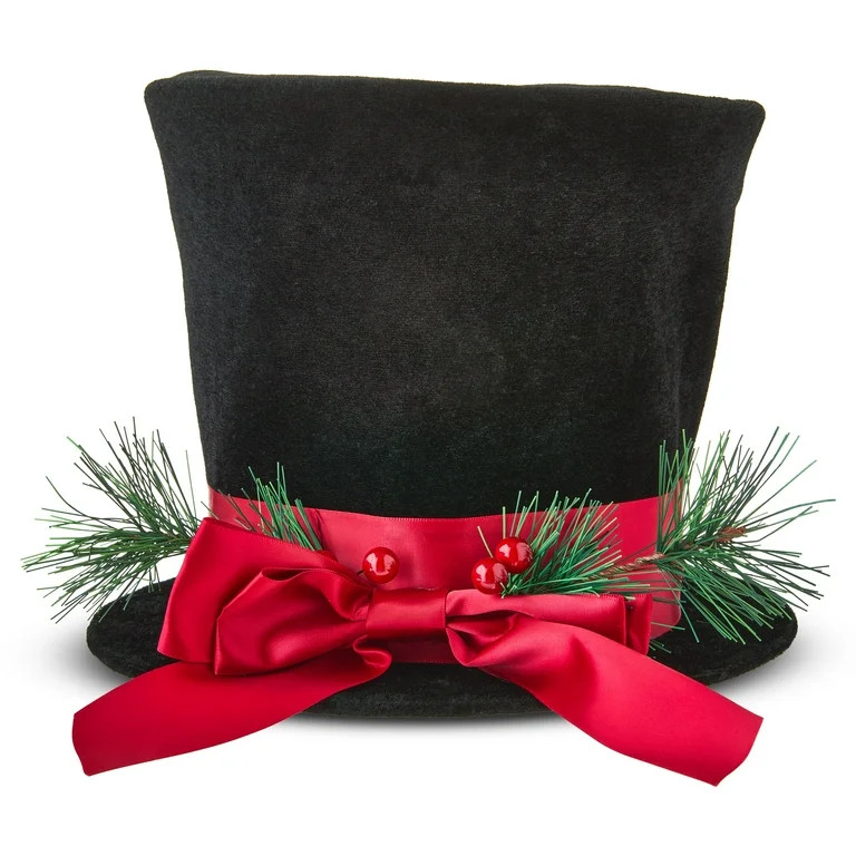 Top Hat Christmas Tree Topper, Black, 8", by Holiday Time | Walmart (US)