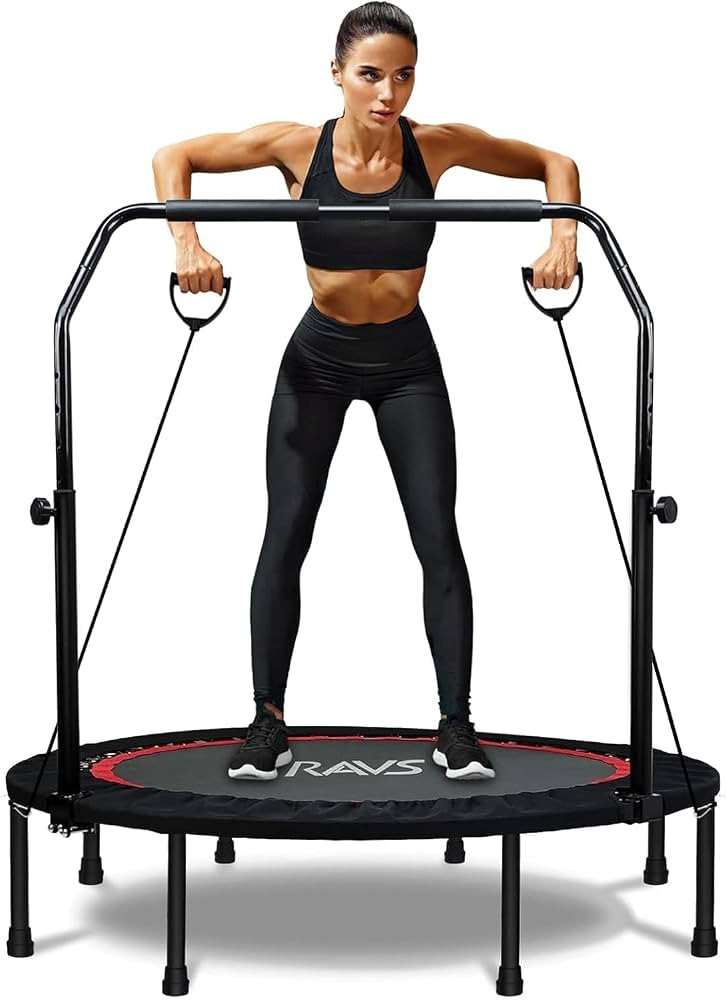 RAVS Mini Trampoline for Kids Adults 40"/48" Foldable Fitness Rebounder Kids Trampoline with 5 Le... | Amazon (US)
