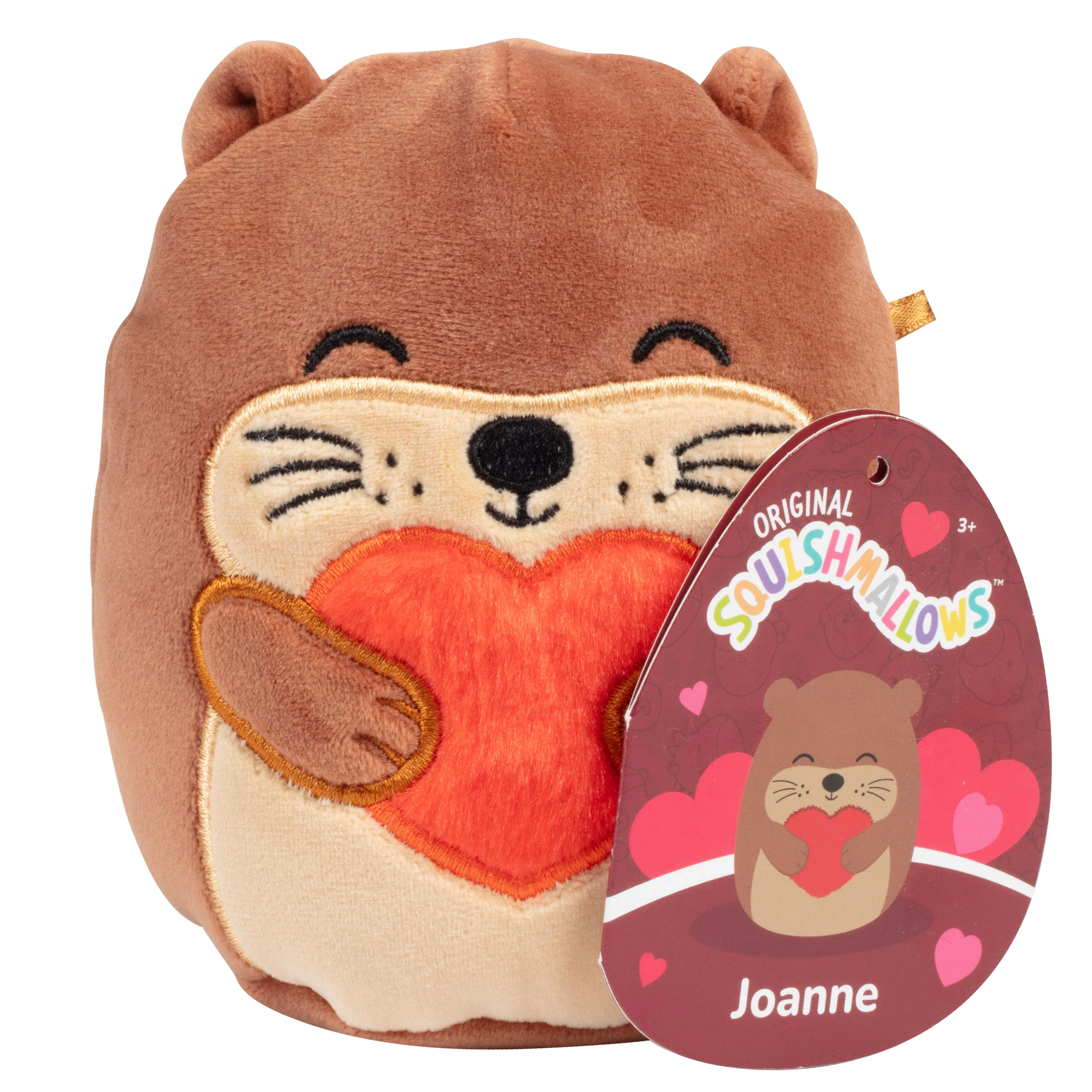 Squishmallows 5" Joanne the Brown Sea Otter Holding a Fuzzy Heart- Officially Licensed Jazwares V... | Walmart (US)