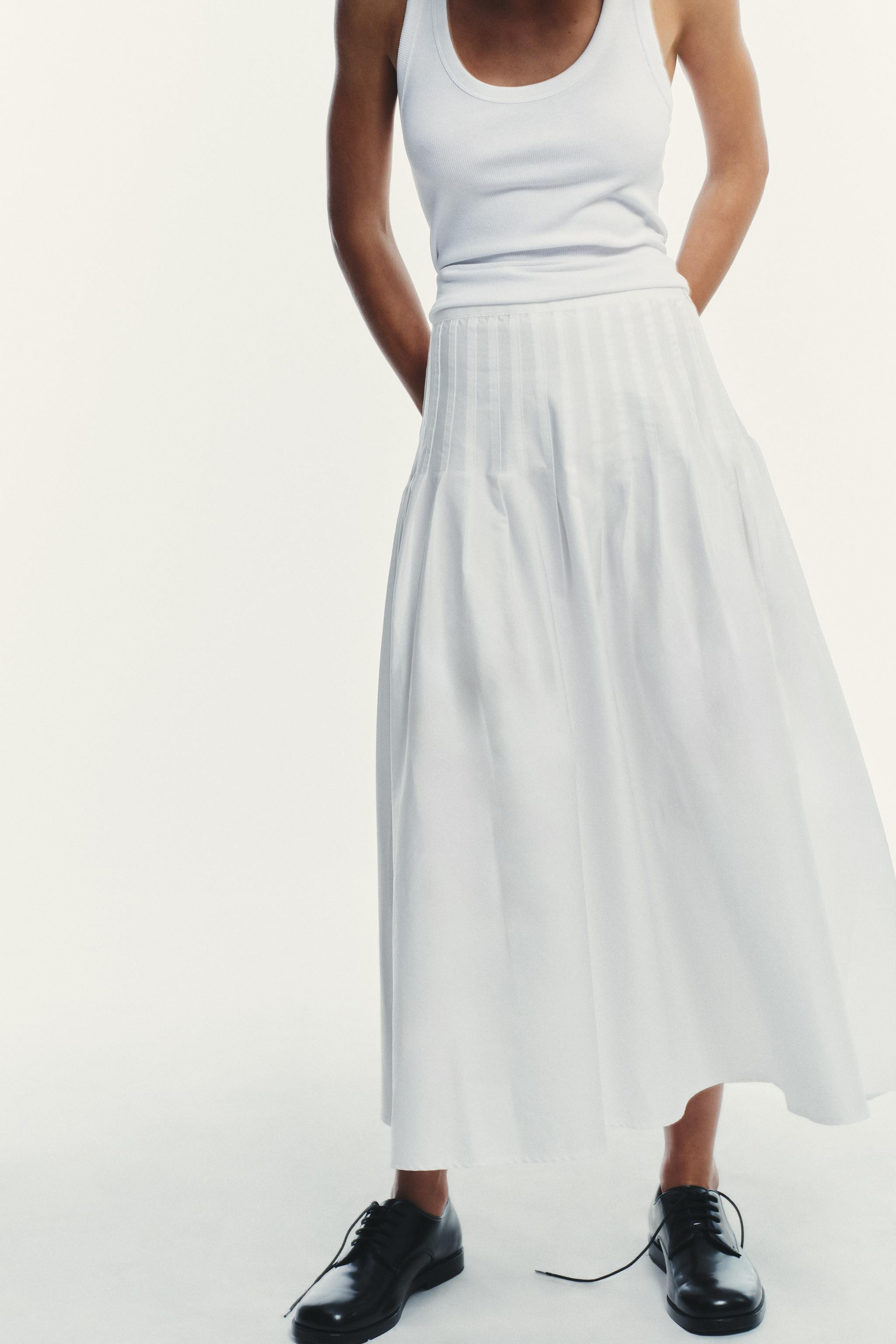 PLEATED MIDI SKIRT | Zara US