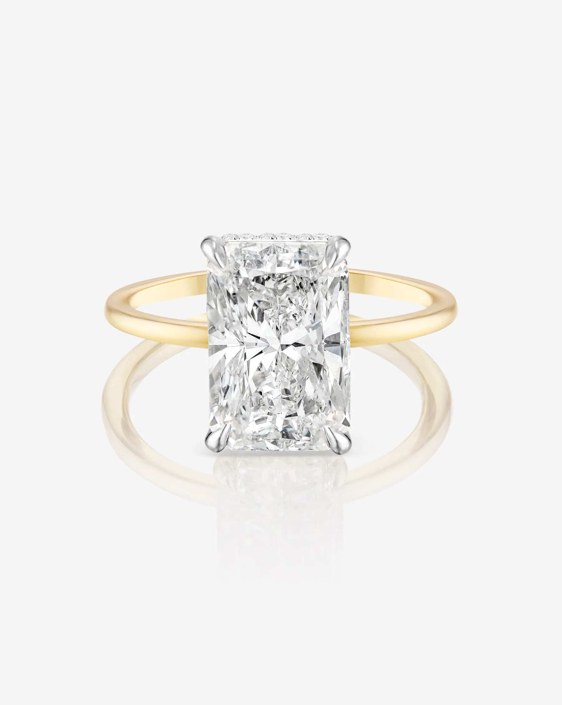 3.63 Lab Grown Radiant Whisper Thin® Hidden Halo | Ring Concierge