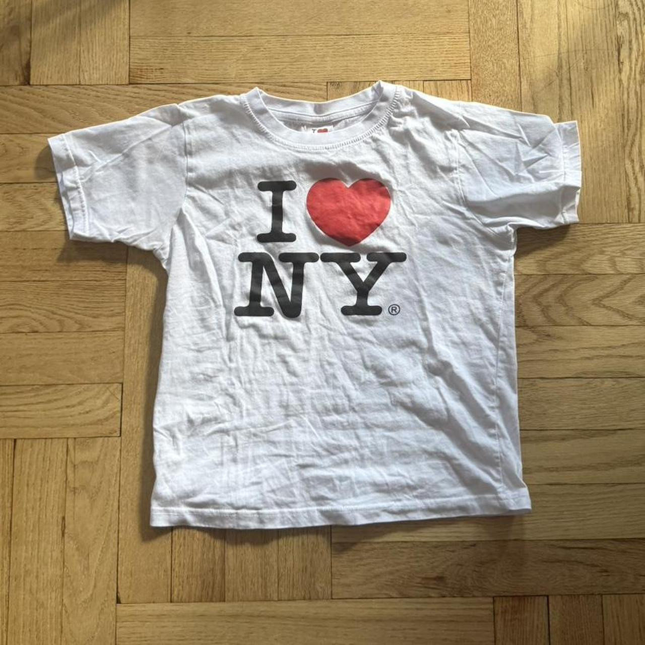 I Love NY Women's T-shirt - White - S | Depop US