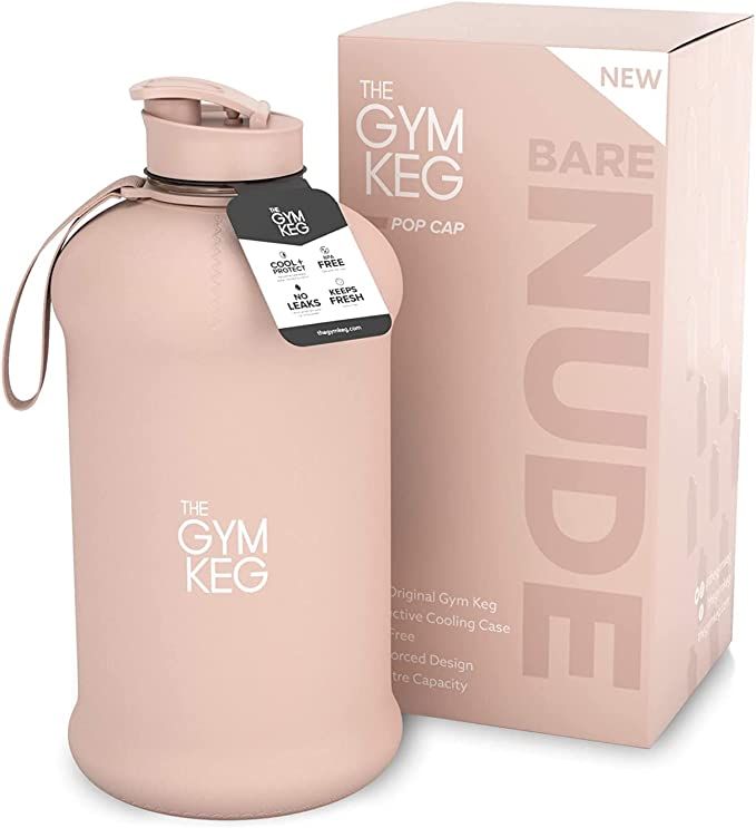 THE GYM KEG Sports Water Bottle (2.2 L) Insulated | Half Gallon | Carry Handle | Big Water Jug Fo... | Amazon (US)