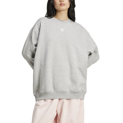 adidas Womens adidas Originals Fleece Oversized Crewneck Sweater - Womens Medium Grey Heather Size XS | Foot Locker (US)