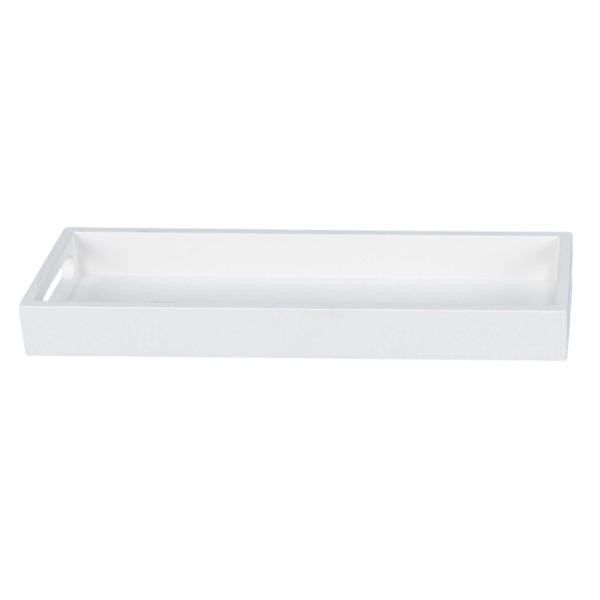 White Decorative Tray, Wood | At Home