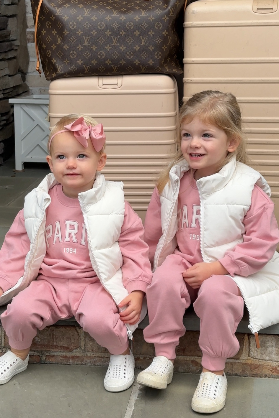 Travel day! Matching pink sweatpants and sweatshirt, puffer vest, bow

#LTKHoliday #LTKSeasonal #LTKGiftGuide