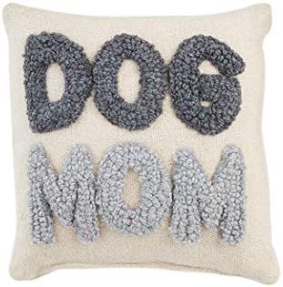 Mud Pie Small Canvas Hook Pillow, Dog Mom | Amazon (US)