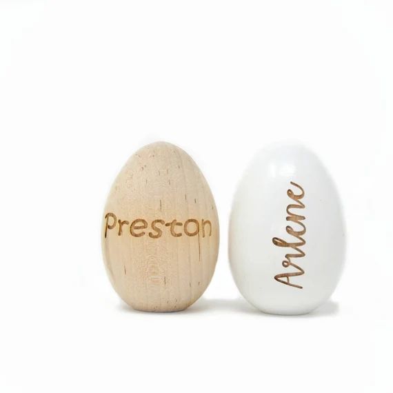 Easter Egg Personalized, Laser Engraved Wooden Egg, Custom Easter Basket Stuffer, Easter Decorati... | Etsy (CAD)