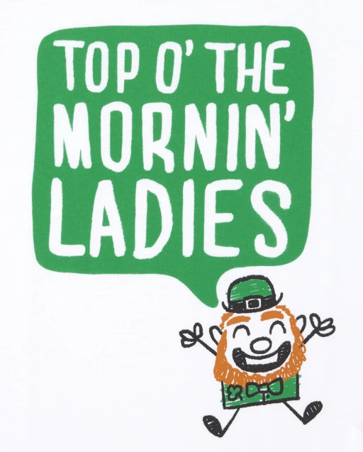 Baby And Toddler Boys St. Patrick's Day Mornin Ladies Graphic Tee - white | The Children's Place