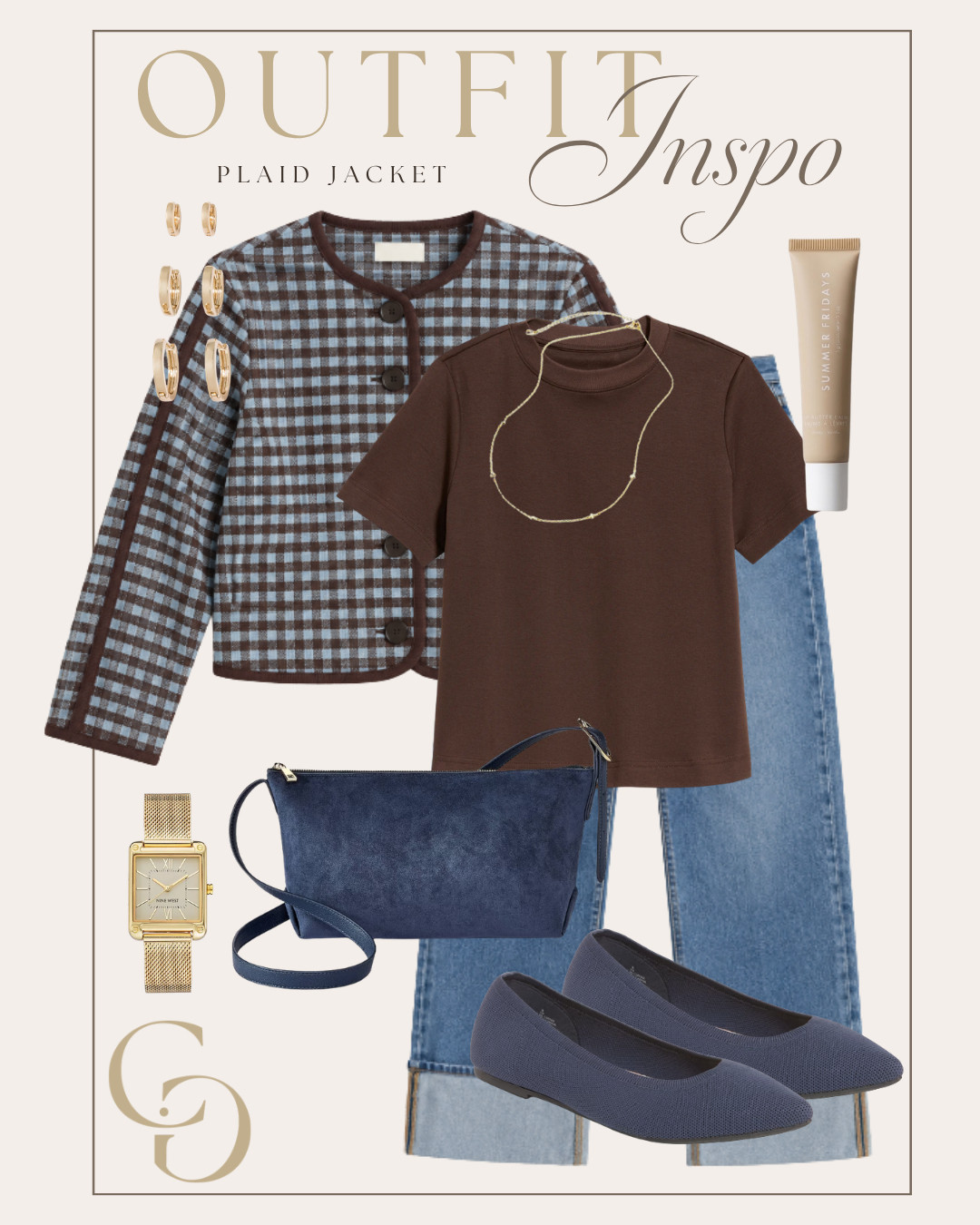 How to style a plaid jacket for fall 🤎 A classic layering piece that makes any outfit feel instantly more put together 

 #LTKdayinmylife #LTKOver40 #LTKBeauty