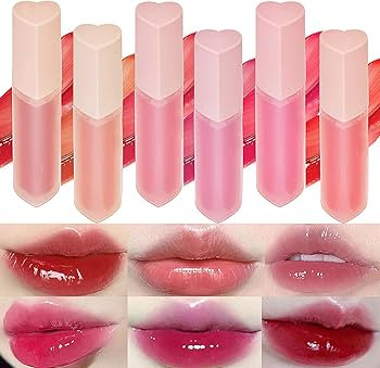 Amazon.com : 6Pcs Juicy Lasting Tint Lip Gloss Set, Vivid Color, Glossy Finish, Long-lasting Mois... | Amazon (US)
