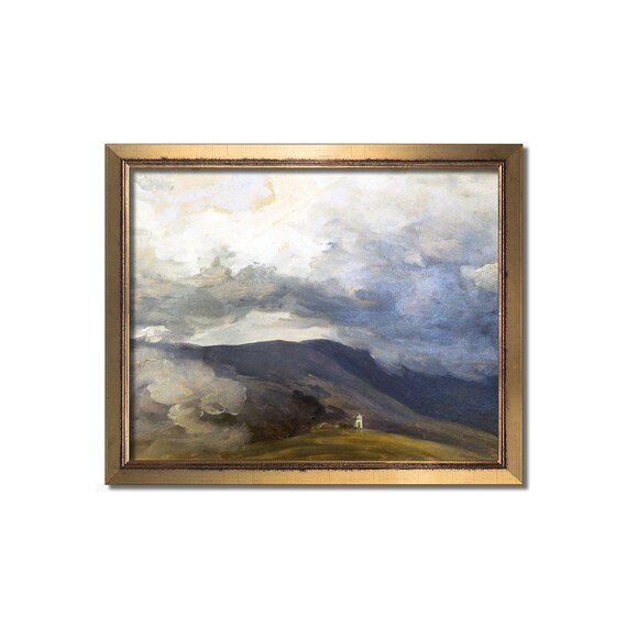 Moody Landscape Print Vintage Landscape Painting Mountain | Etsy | Etsy (US)