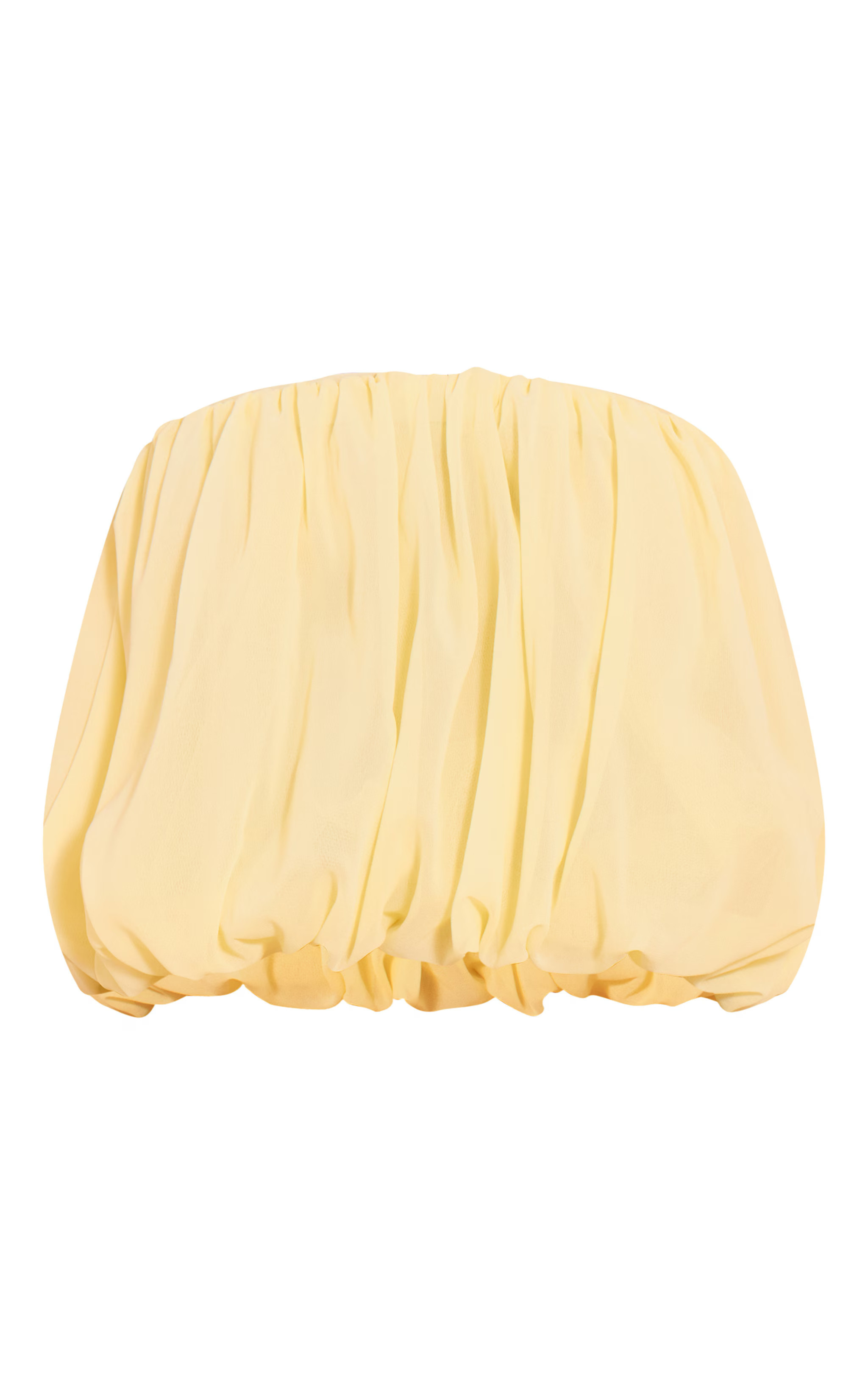 Lemon Chiffon Puff Ball Bandeau | PrettyLittleThing US