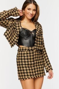 Tweed Houndstooth Mini Skirt | Forever 21 (US)