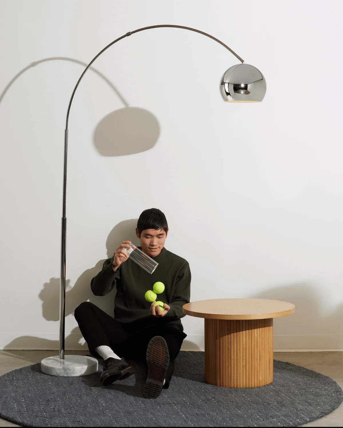 Olivia Arc Chrome Floor Lamp | Sturdy Marble Base | Brightech | Brightech