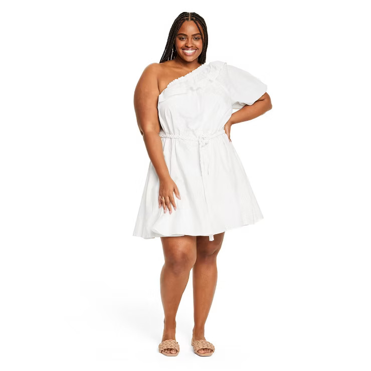 Women's Rope Tie One Shoulder Mini Dress - RHODE x Target White | Target