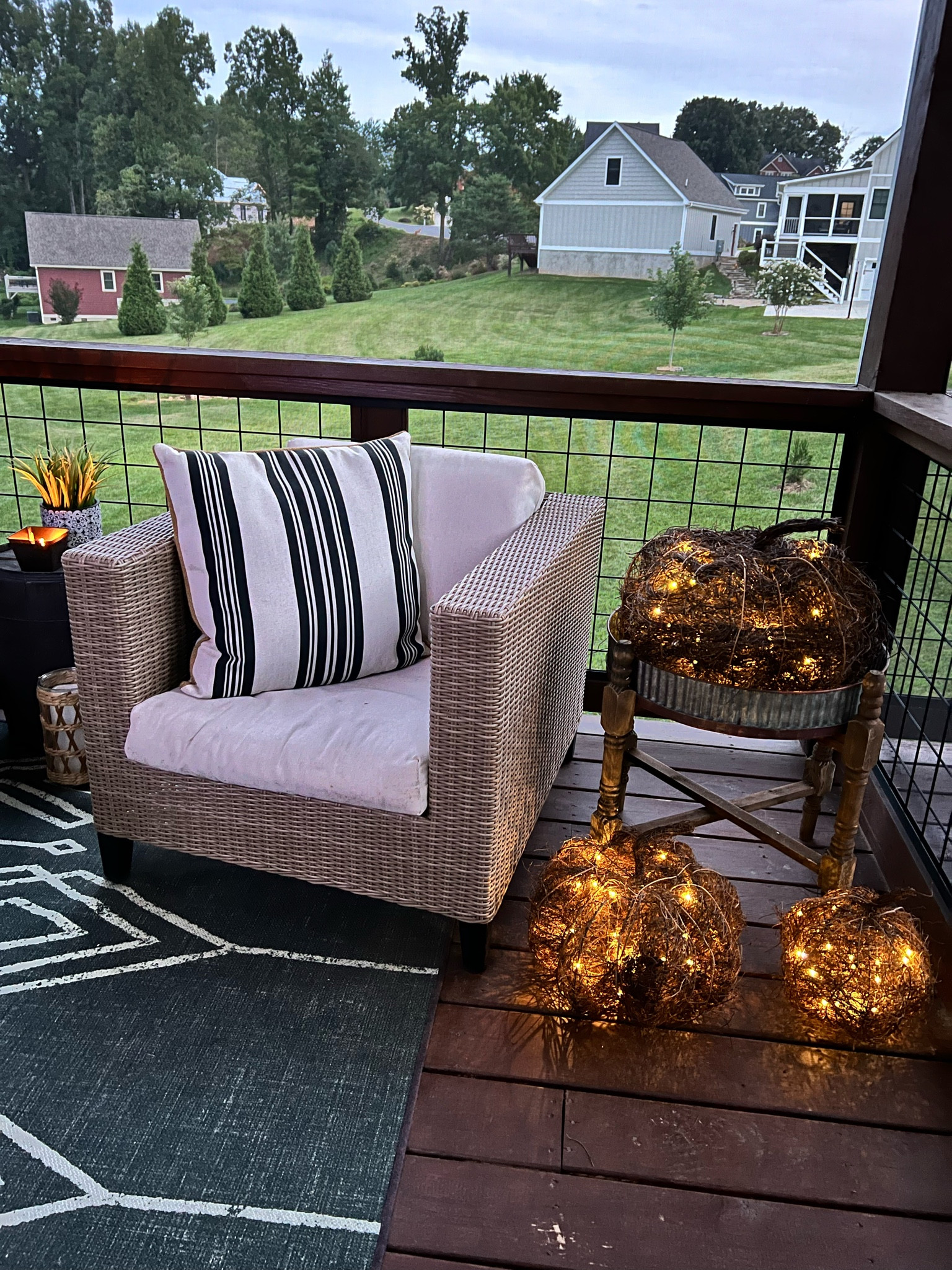Loving my new outdoor side table on my porch. It’s perfect for holding my lit up pumpkins as well! 🎃

#LTKhome #LTKSeasonal