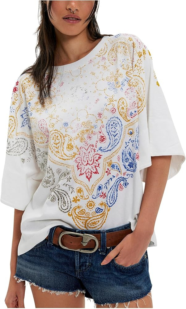 Free People Heirloom Printed Tee | Amazon (US)