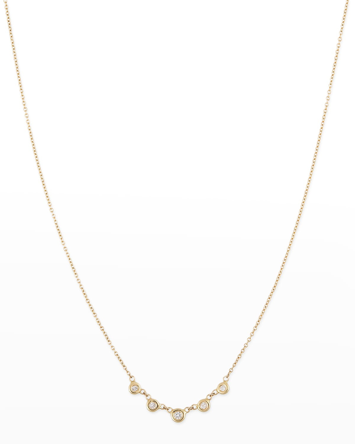 Yellow Gold 5-Diamond Emily Necklace | Neiman Marcus