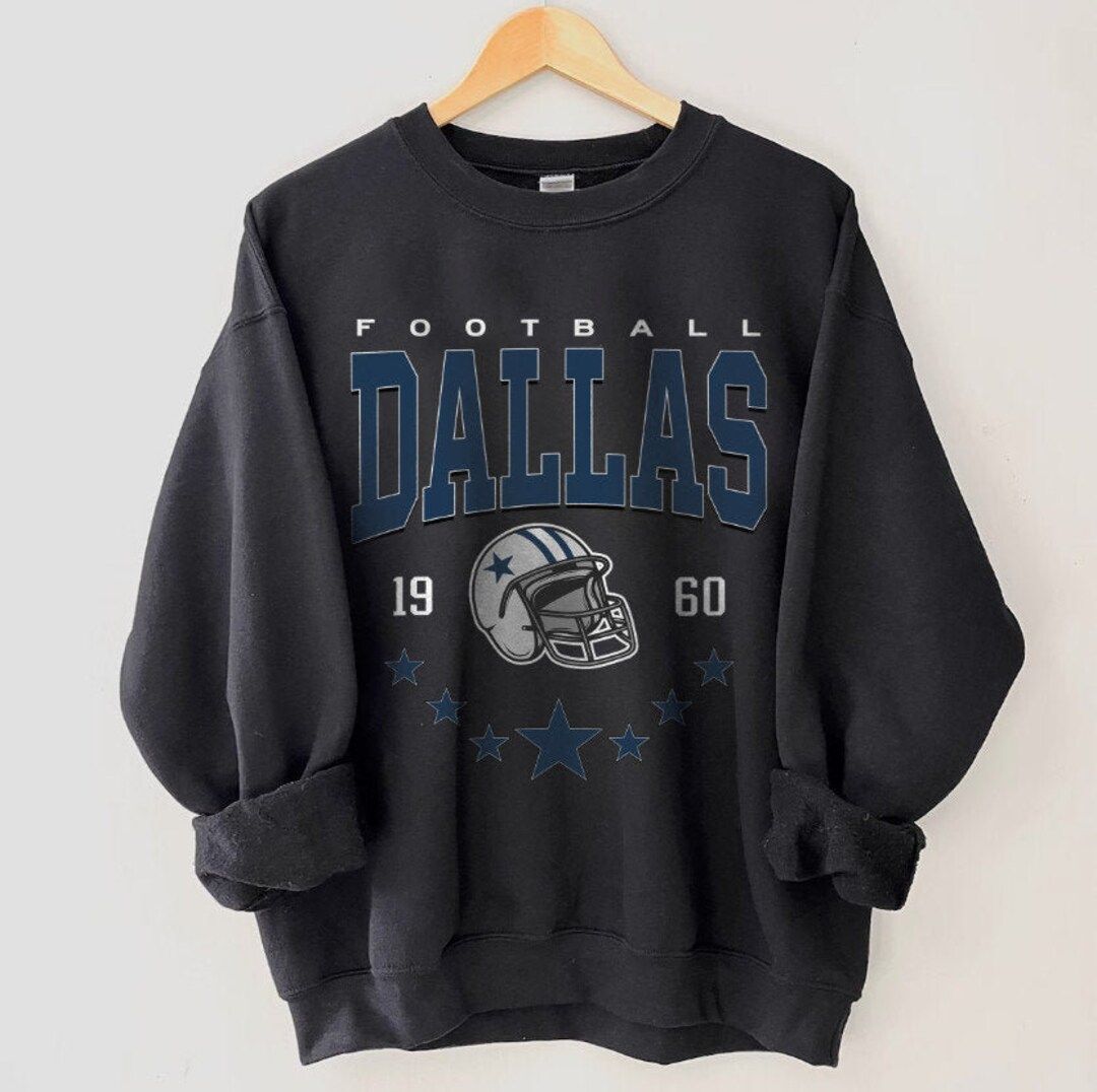 Dallas Football Sweatshirt Vintage Style Dallas Football - Etsy | Etsy (US)