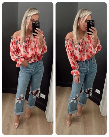 Amazon spring and summer tops! This one can be worn two ways! So pretty on! 
I’m in small.

Amazon fashion. Spring tops. Summer tops. Date night outfit. 

#LTKfindsunder50 #LTKsalealert #LTKstyletip