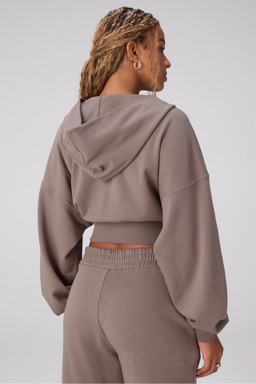 Year Round Terry Cropped Full-Zip Hoodie | Fabletics