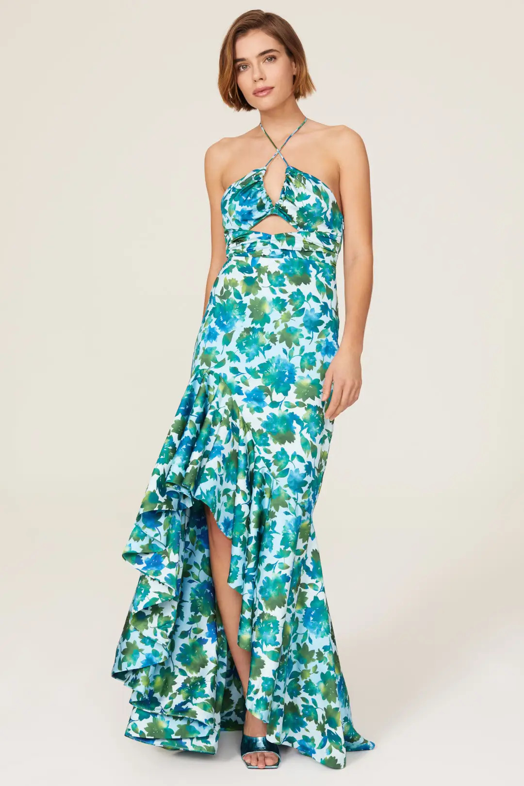 Edie Tie Neck Gown | Rent the Runway