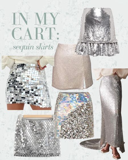 Sequin skirts! Such a fun roundup. Wear now, for upcoming holiday parties and New Years Eve!

#LTKunder100 #LTKSeasonal #LTKstyletip